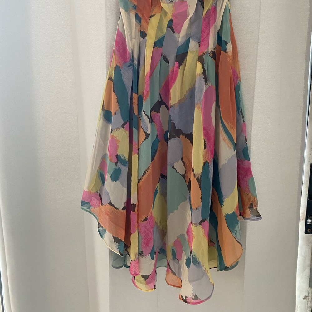 Rachel Roy multicolored flowy halter dress 0